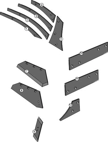 Explosionszeichnung Krone Pflugkörper Typ KG 122/161